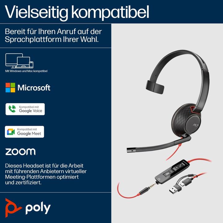 Produktbild Poly BW 5210 USB-C HS +3.5MMP (Kabelgebunden, USB-A)