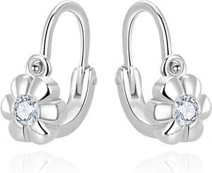 Beneto Flattering girls' earrings with clear zirconia AGUC3335-1