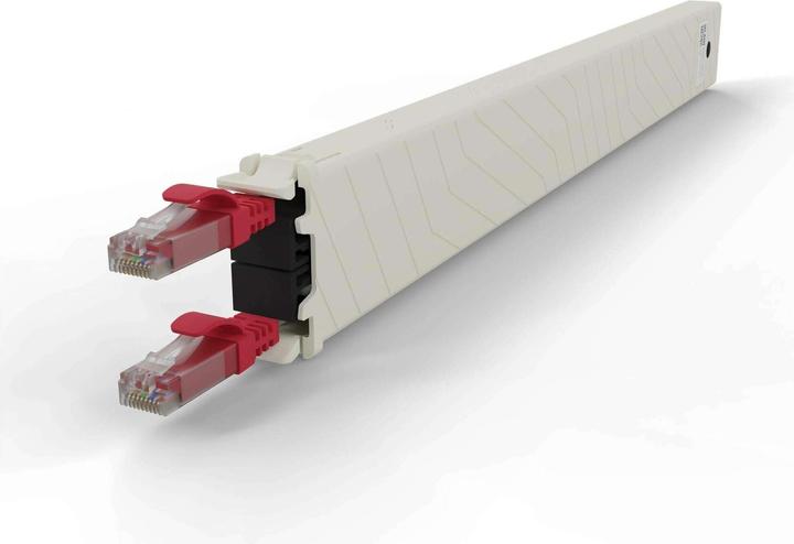 Actual product image PATCHBOX one / Cassette / 8RU / Cat 6A, UTP, 0.8 m, red (UTP, CAT6a, 0.80 m)