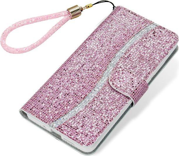 Immagine prodotto MU Style Copertina in pelle glitterata con strisce (Apple iPhone SE (terza generazione), Apple iPhone SE (seconda generazione), Apple iPhone 8, Apple iPhone 7)