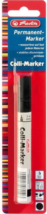 Produktbild Herlitz Permanent-Marker Colli 1-4 mm, 1 Stück, Schwarz (Schwarz, Weiss, 4 mm, 1 x)