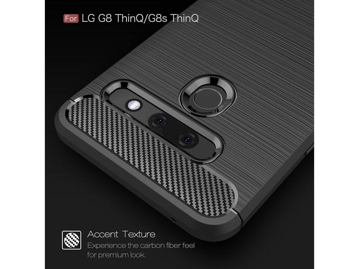 Actual product image Screenguard LG G8S ThinQ Cover Carbon Brushed Soft TPU (G8s ThinQ)