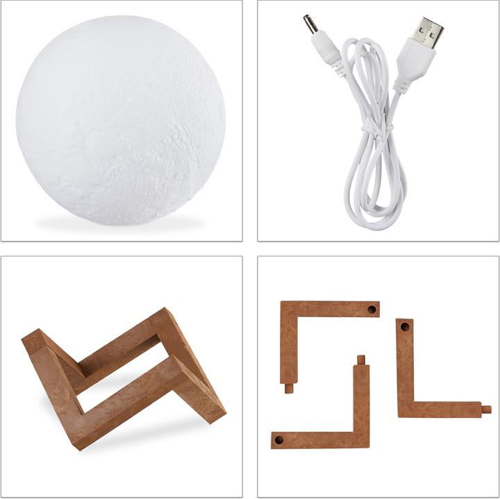 Actual product image Relaxdays Moon Lamp 3D