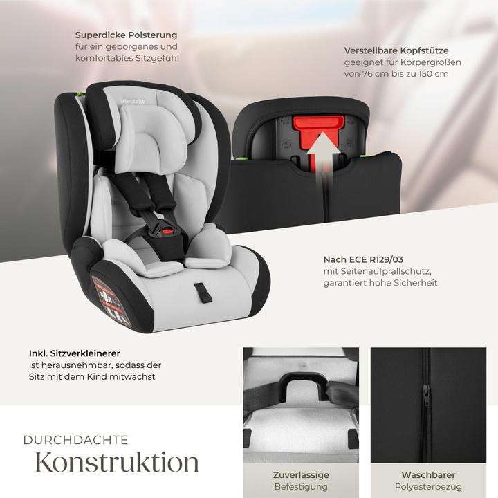 Image du produit tectake Siège auto SOPHIE avec protection contre les chocs latéraux (Siège pour enfant, Norme ECE R129/i-Size)