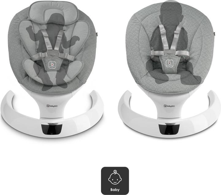Actual product image BabyGo Swing grau