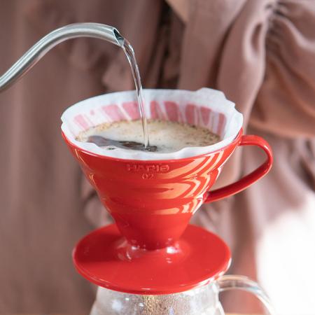 Immagine prodotto Hario V60-02 Contagocce per caffè in ceramica, rosso