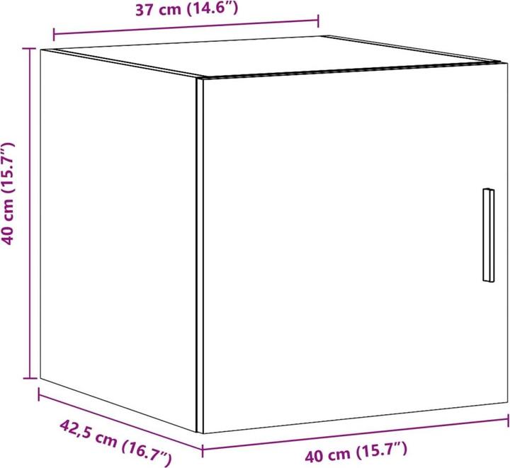 Actual product image VidaXL Wall cabinet (40 x 42.5 x 40 cm)
