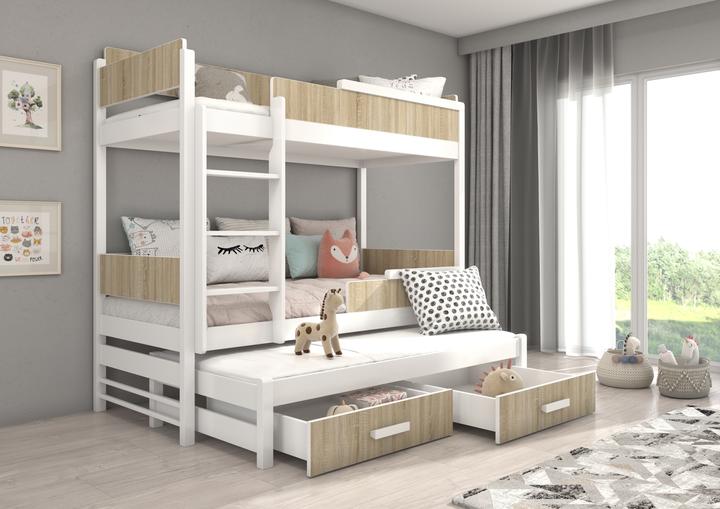 Produktbild ADRK Furniture Etagenbett verdreifachen QUEEN 180x80 (180 x 80 cm)