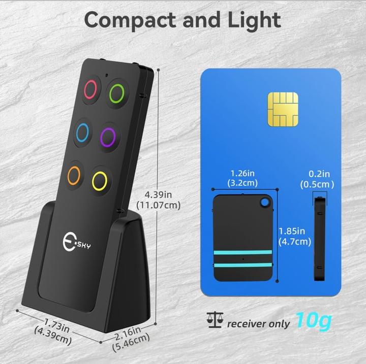 Actual product image Esky Schlüsselfinder mit 6 Empfängern (Modell KF06A)
