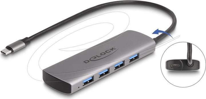 Immagine prodotto Delock Hub USB 10 Gbps a 4 porte USB Type-A con connettore USB Type-C (USB-C, 4 Porti)