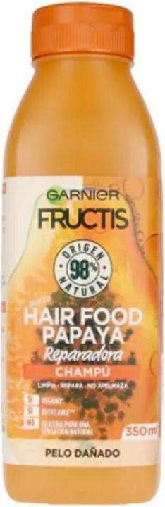 Image du produit Garnier Shampooing réparateur à la papaye Fructis Hair Food 350 ml (350 ml, Shampoing liquide)