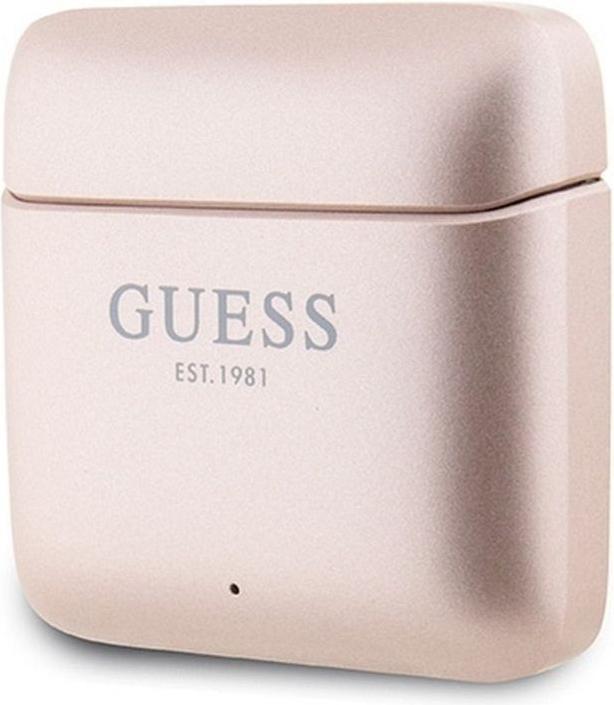 Produktbild Guess słuchawki Bluetooth GUTWSSU20ALEGP TWS + stacja dokująca różowo złoty/rose gold Printed Logo (5 h, Kabellos)