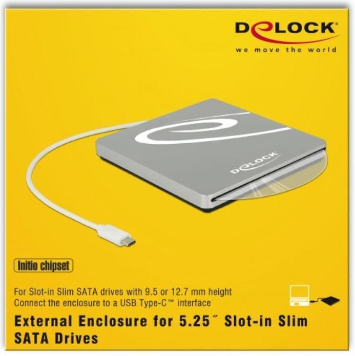 Productafbeelding Delock 5.25 Behuizing SATA, voor DVD/Blueray (5.25")