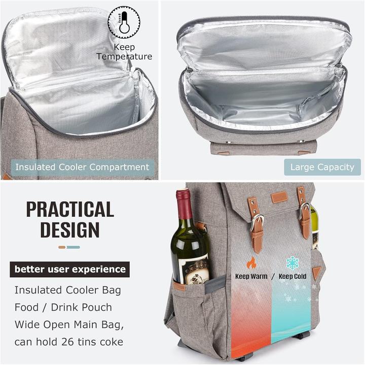 Produktbild HappyPicnic Isolierter Picknickrucksack inkl. Picknickteppich