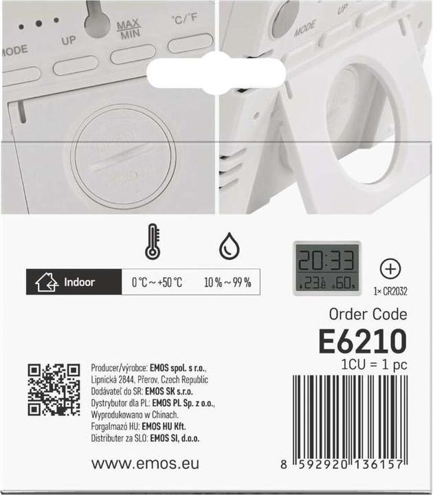Productafbeelding Emos Digitale thermometer met hygrometer E6210