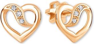 Image du produit Brilio Romantiques boucles d'oreilles en or rose Coeurs 239 001 00909 05