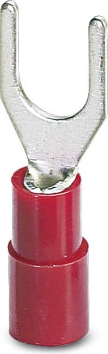 Produktbild Phoenix Contact Gabelkabelschuh 0.5 mm² 1.5 mm² Loch-Ø=3.2 mm Teilisoliert Rot 3240032 100 St.