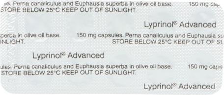 Nährwerte und Zutaten Lyprinol Advanced Kaps Blist 60 Stk (60 Stück, Kapseln, 41 g)