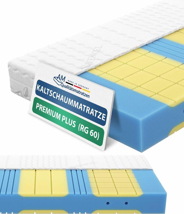 Produktbild AM Qualitätsmatratzen Premium Plus 7-Zonen Kaltschaum (200 x 200 cm, Schaumstoffkern)