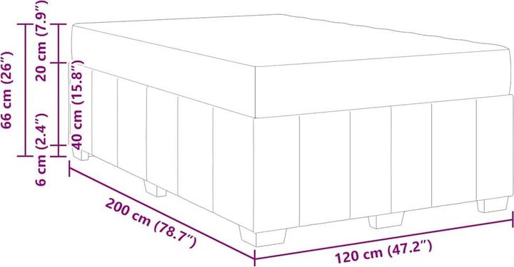 Produktbild VidaXL Bettgestell (120 x 200 cm)