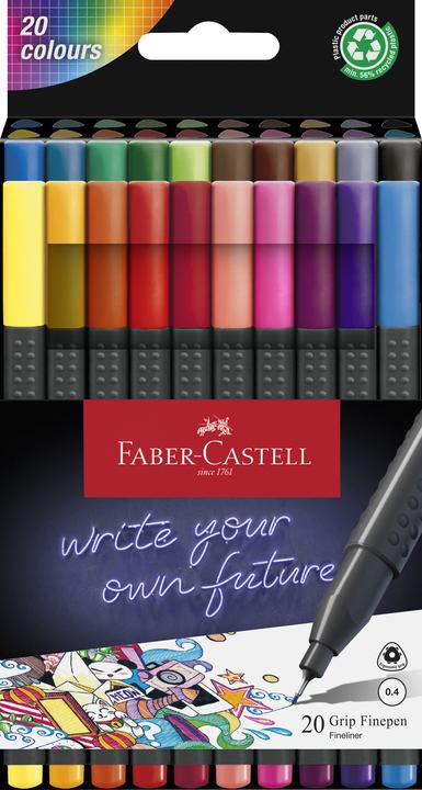 Image du produit Faber-Castell Fineliner Grip Set (Multicolore, 20 x)
