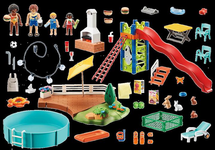 Actual product image Playmobil Pool party with slide (70987, Playmobil City Life)