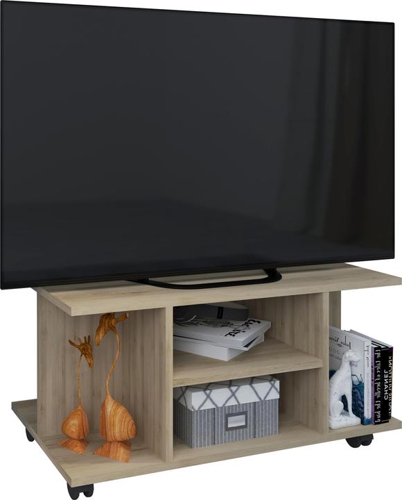 Immagine prodotto VCM Mobili TV in legno con rotelle Mobile TV Tavolo Consolle Rollabile Tavolo TV Findalo (80 x 40 x 40 cm)