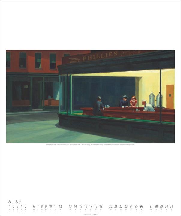 Produktbild Edward Hopper Kalender 2026 (46 x 55 cm, Deutsch, Englisch)