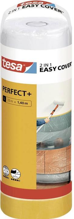 Produktbild tesa EASY COVER Perfect+ Malerfolie Perfect+ Refill Nachfüllrolle (33 m, 1400 mm)