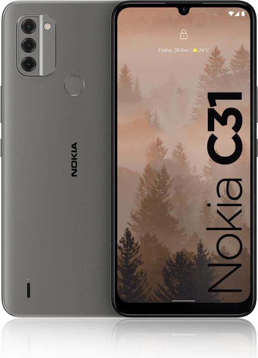 Produktbild Nokia C31 (128 GB, Charcoal, 6.75", Dual SIM, 4G)