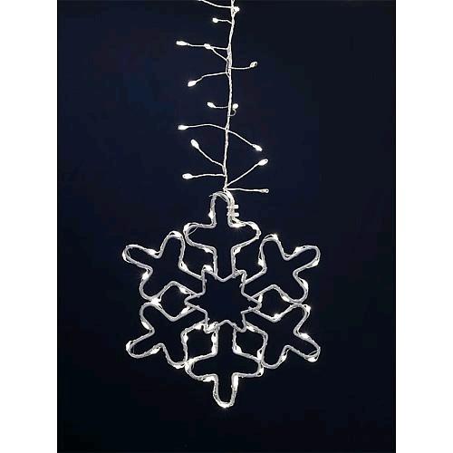 Produktbild Lotti LED Lichtervorhang mit Schneeflocken kw (6.80 m)