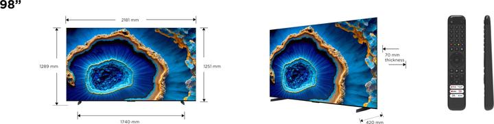 Actual product image TCL 98C809 Ultra HD HDR Mini LED QLED TV 98 (249 cm) (98", QLED, 4K, 2023)