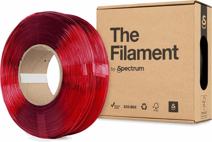 Image du produit The Filament ReFill PETG 1.75mm TRANSPARENT RED 1kg (PETG, 1.75 mm, 1000 g, Transparent)