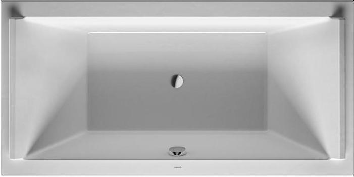 Actual product image Duravit Rectangular bathtub STARCK 2 back slopes 1800x900mm white (287 l, 180 cm, 90 cm)