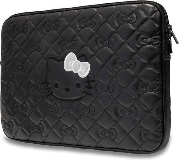 Hello Kitty Sleeve HKCSZPEKHBPK 14" czarny/black Zip PU Quilted Bows (14")