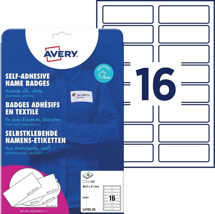 Productafbeelding Avery Naam etiketten