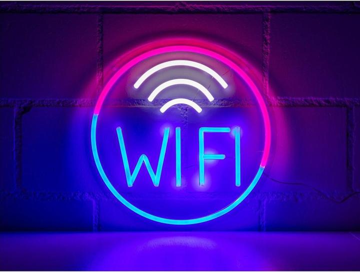 Vegas Lights LED decorative light neon sign Wi-Fi Zone 30 x 30 cm