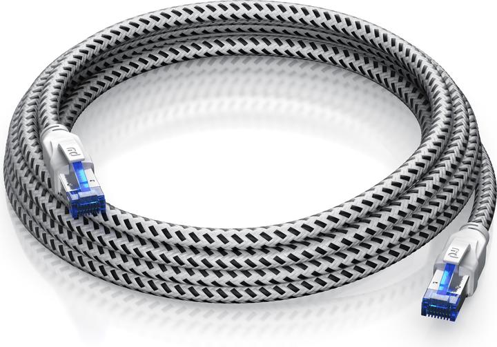 Actual product image Primewire CAT 8 network cable 40 Gbits - cotton jacket - LAN cable patch cable RJ45 - S/FTP PIMF shielding (S/FTP, PiMF, CAT8.1, 3 m)