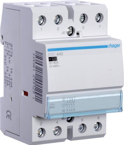 Hager Contacteur d'installation 40A ESC440 4NO 230V
