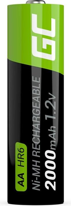 Produktbild GreenCell GR02 - Wiederaufladbarer Akku - AA - Nickel-Metallhydrid (NiMH) - 1,2 V - 2 Stüc (4 Stk., AA, 2000 mAh)