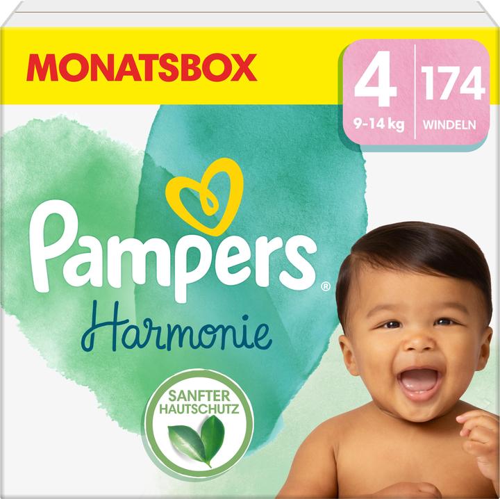 Image du produit Pampers Harmonie (Taille 4, Pack mensuel, 174 pièce(s))