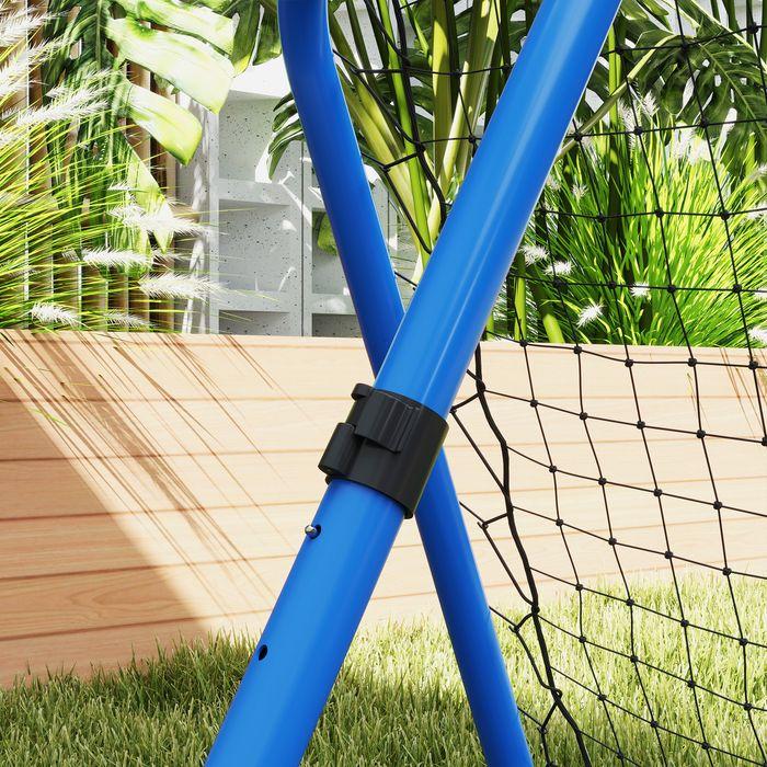Actual product image Swisshandel24 Rebounder für Fussball, klappbar Fussball Rebounder 63 x 63 cm für Baseball, Blau
