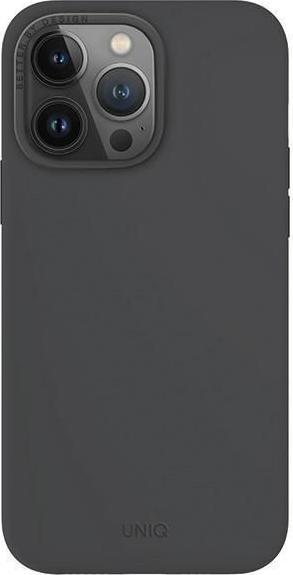 Actual product image Uniq etui Lino Hue iPhone 15 Pro Max 6.7" Magclick Charging szary/charcoal grey (Apple iPhone 15 Pro Max)