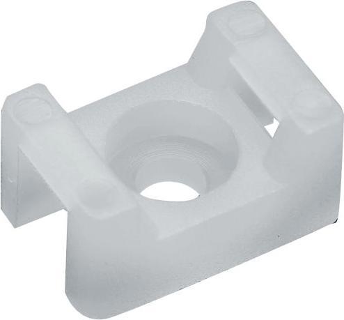 Produktbild RND Electronics Kabelbinderhalter 9mm Weiss Polyamid 6.6 Packung à 100 Stück (Kunststoffkabelbinder, 23 mm, 100 Stk.)