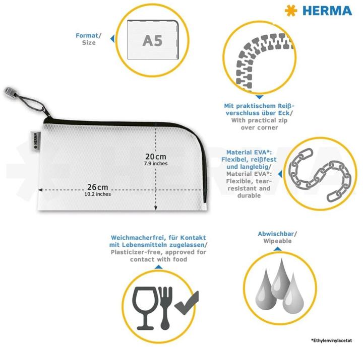 Immagine prodotto HERMA Tasca A4 con zip