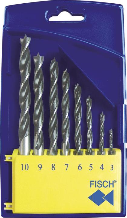 Productafbeelding Fisch Houtdraaiboorcassette 0120 Boren ø 3-10 mm 8 stuks (3.0, 4.0, 5.0, 6.0, 7.0, 8.0, 9.0, 10,0 mm)