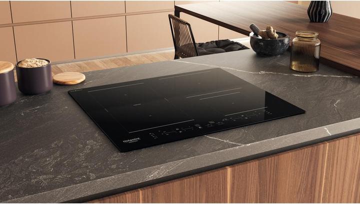 Actual product image Hotpoint HB 4860C CPNE Black Built-in 59 cm Induction hob 4 Cooker(s)