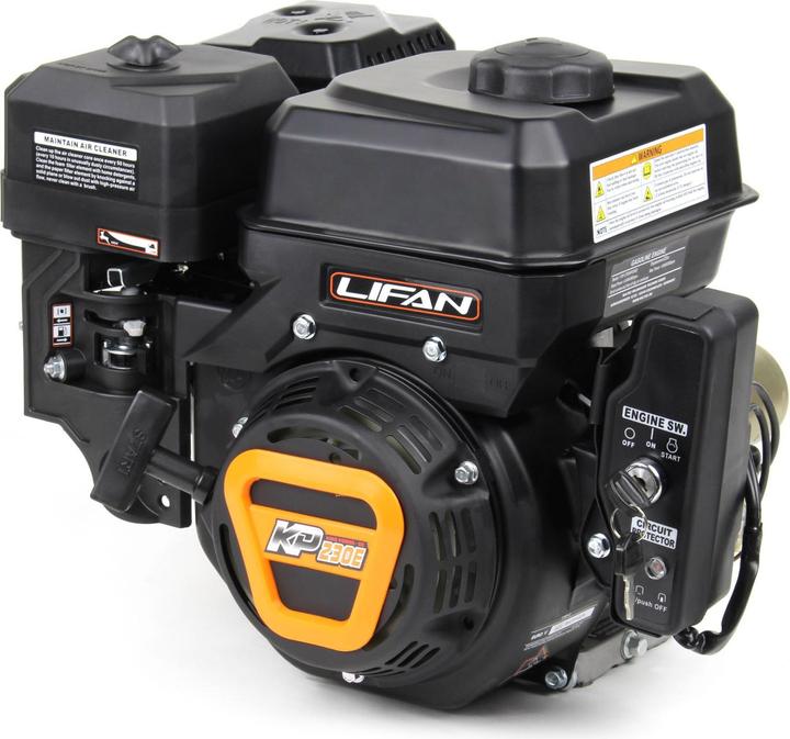 Wiltec LIFAN KP230E Motore a essenza monocilindrico 19,05mm 6,5CV Démarreur élec. Placca vibrante Chantier
