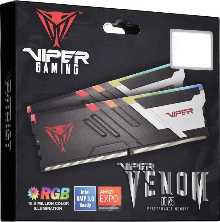 Produktbild Patriot Viper Venom RGB (2 x 32GB, 6000 MHz, DDR5-RAM, DIMM)