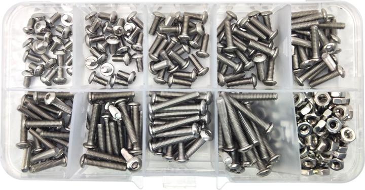 Actual product image Purecrea M3 screw assortment 340pcs stainless steel Inox